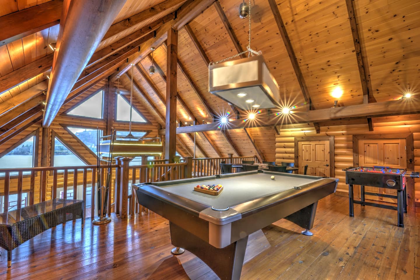 Vue hivernale aérienne du Chalet Le Scandinave